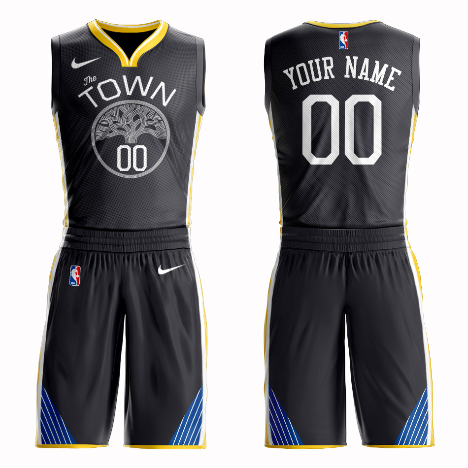 Men 2019 NBA Nike Golden State Warriors #00 black Customized jersey